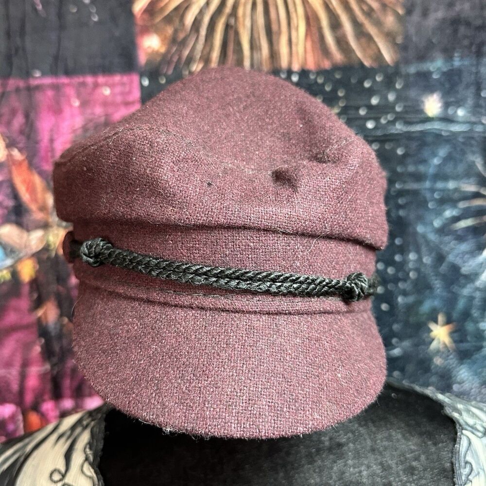 Vintage 1960s The Ringo Cap Wool Newsboy Hat Union Made USA Beatles Mod Cap. M.
